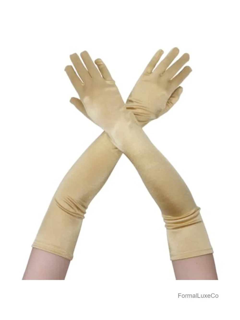 Long Opera Satin Gloves for Women, 1920s Vintage Style Evening
